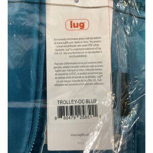 Lug Ocean Blue Trolley Cosmetic Case - Compact, Portable, Zipper Closure, Lead-S